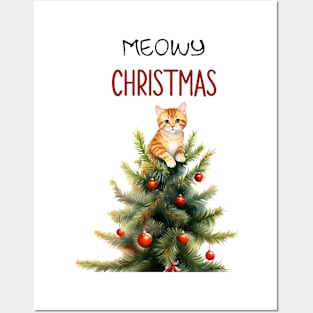 Meowy Christmas Posters and Art